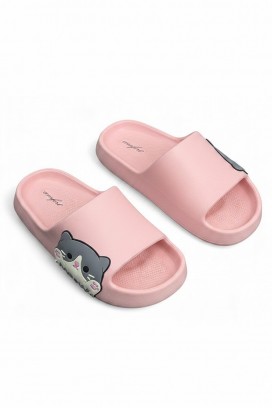 ženske papuče sa printom mace KEYTINA PINK