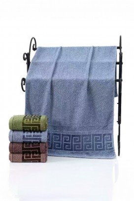 peškir od frotira sa dekorativnom bordurom i mekom teksturom BIANORANA BLUE 50x100 cm