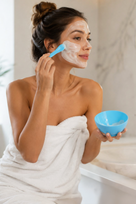 set za pripremu maski za lice DELVISA BLUE
