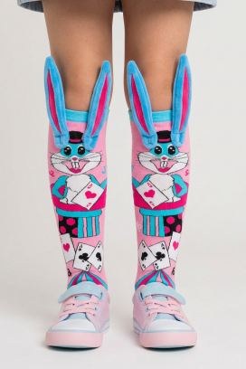 dečije dokolenice sa 3D printom zeca sa mekim ušima MAGIC BUNNY