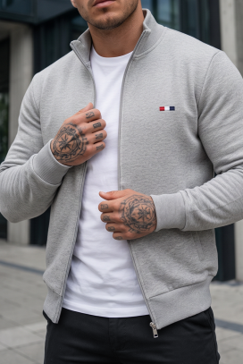 muška dukserica NORONO LIGHT GREY